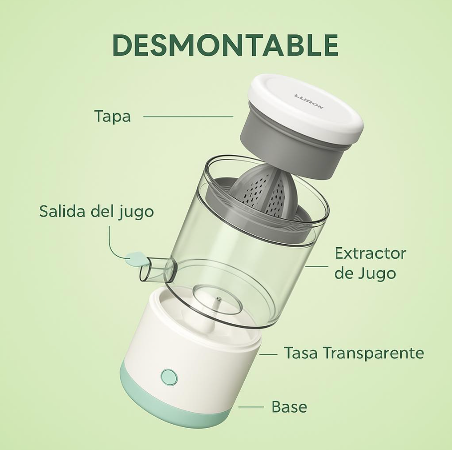 Exprimidor Eléctrico Portátil ® – Jugo Fresco al Instante, ¡Sin Desorden y Con Estilo!
