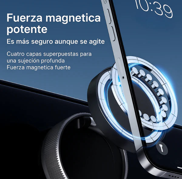Soporte Magnético 360° para Celular Firmeza total | Instalación rápida | Cero distracciones